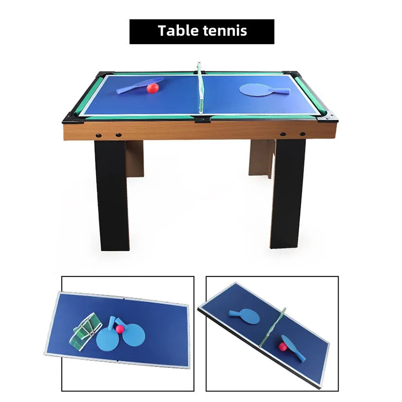 Meja Berbilang Permainan 4-dalam-1 dengan Foosball, Hoki Udara, Pingpong dan Kolam