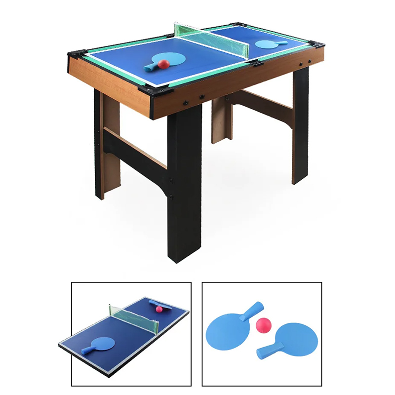 Meja Berbilang Permainan 4-dalam-1 dengan Foosball, Hoki Udara, Pingpong dan Kolam
