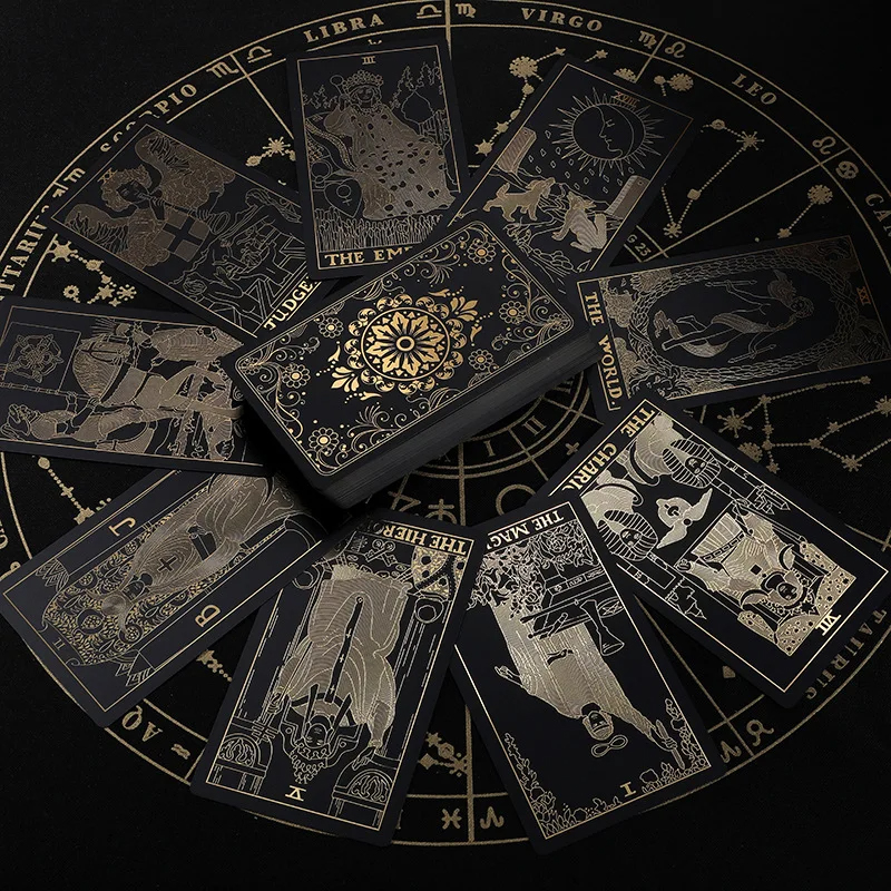 Kad Tarot Klasik PVC Hitam