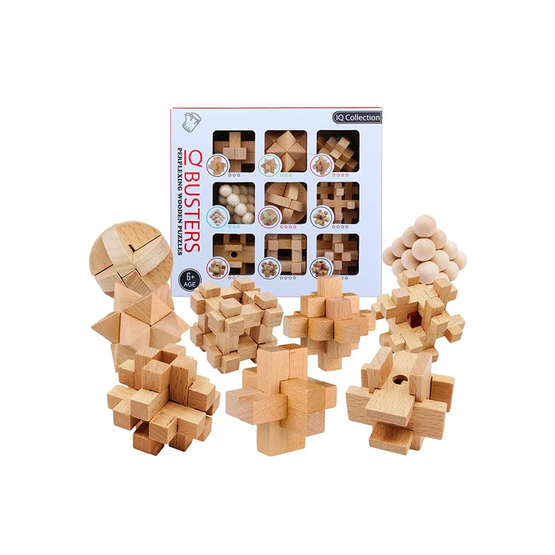 Kunci kongming kayu 12 keping