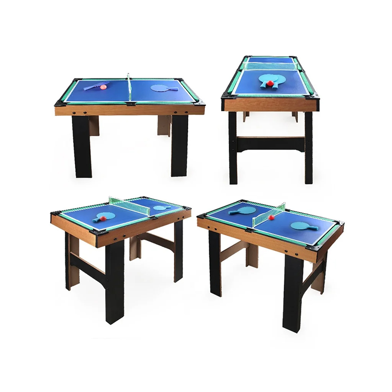 Meja Berbilang Permainan 4-dalam-1 dengan Foosball, Hoki Udara, Pingpong dan Kolam