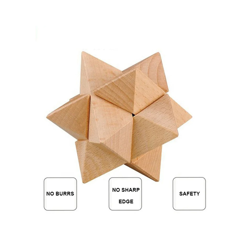 Kunci kongming kayu 12 keping