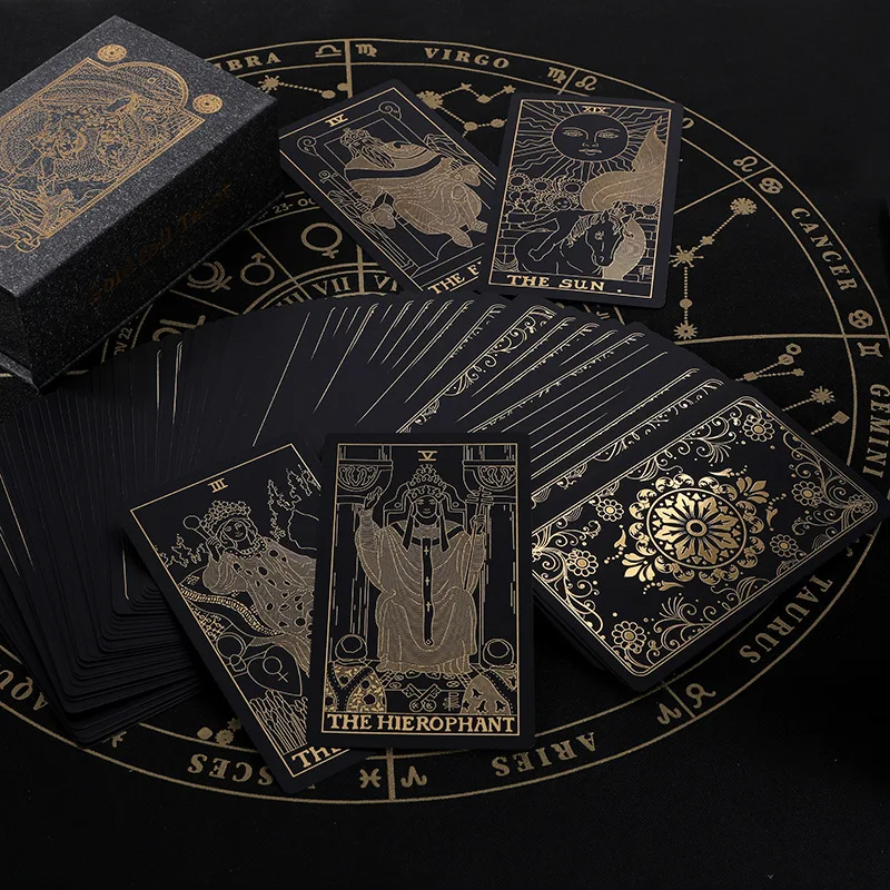 Kad Tarot Klasik PVC Hitam