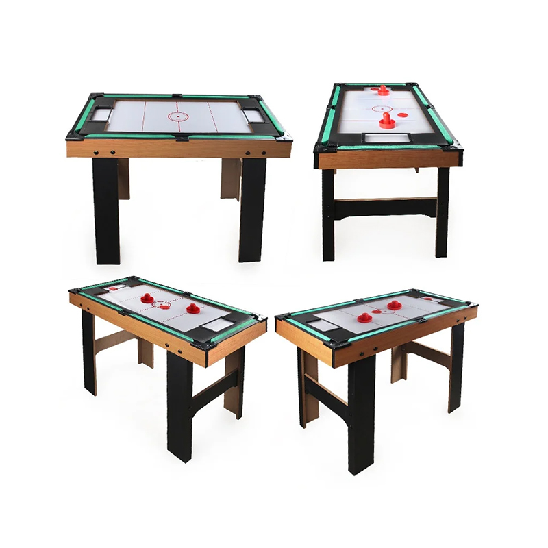 Meja Berbilang Permainan 4-dalam-1 dengan Foosball, Hoki Udara, Pingpong dan Kolam
