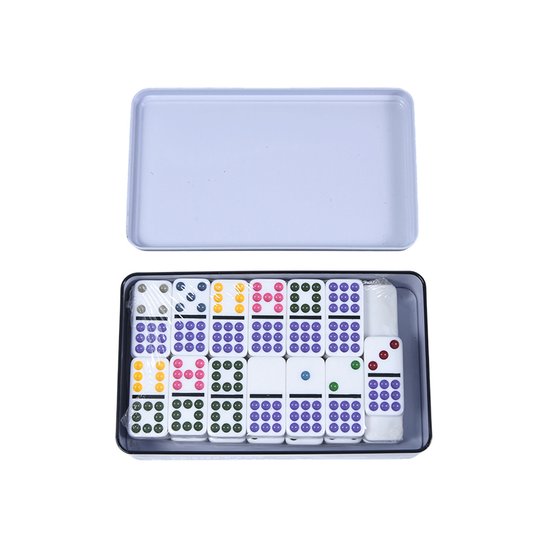 Warna Dot Double Sembilan Tin kotak Domino Ketepatan