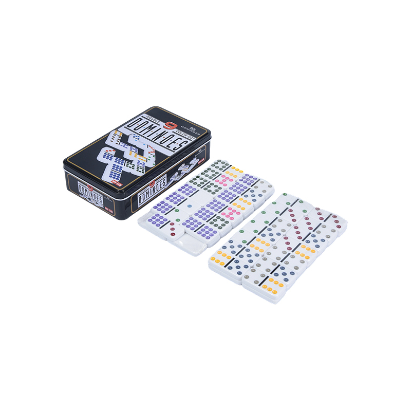 Warna Dot Double Sembilan Tin kotak Domino Ketepatan