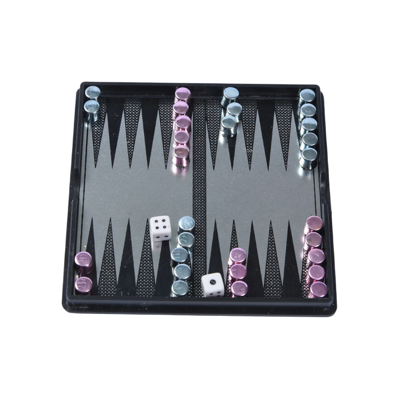 Set backgammon magnet mudah alih