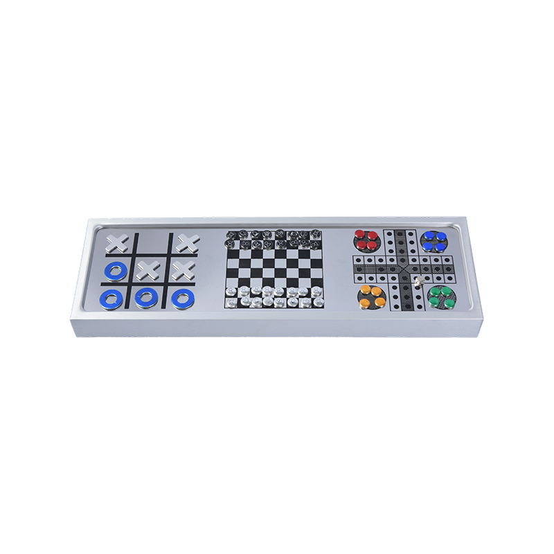 Aloi aluminium Set Permainan CHESS 3-dalam-1 Magnetik