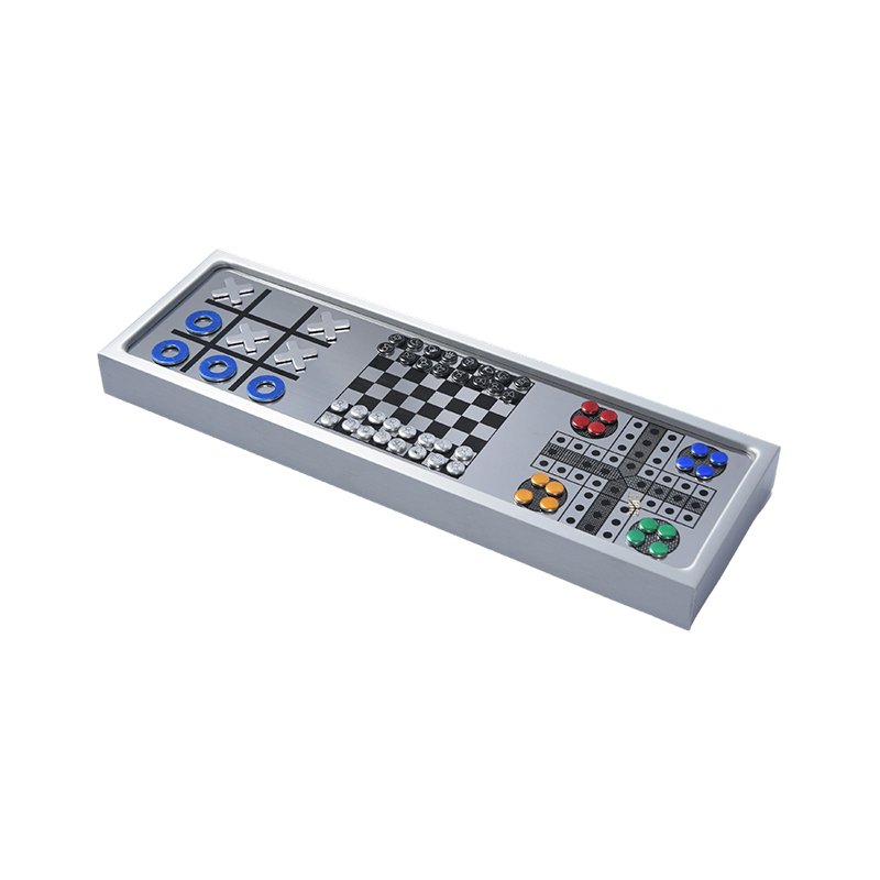 Aloi aluminium Set Permainan CHESS 3-dalam-1 Magnetik