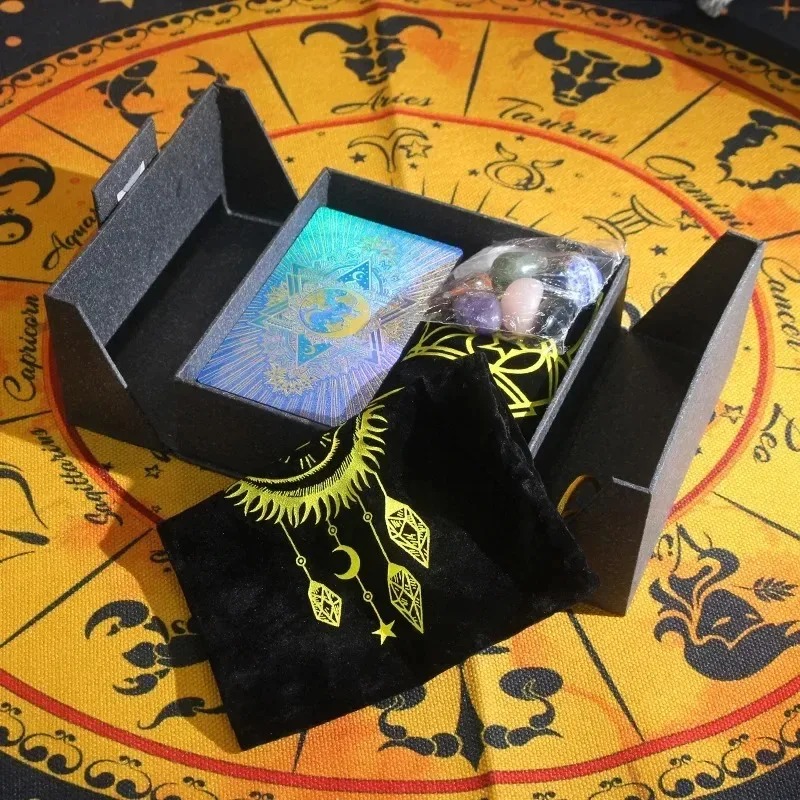 Edisi Koleksi Bertemakan Zodiak - Set Tarot & Kristal Harta Karun Mystic
