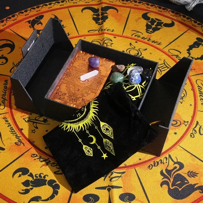Edisi Koleksi Bertemakan Zodiak - Set Tarot & Kristal Harta Karun Mystic