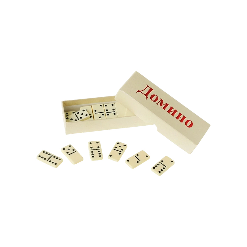 Set Domino Double-Six Tradisional dalam Kemasan Gading