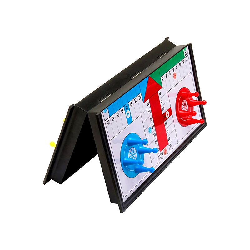 Permainan Papan Magnetik Mudah Alih dengan Set Permainan Ludo Klasik Dadu dan Kepingan