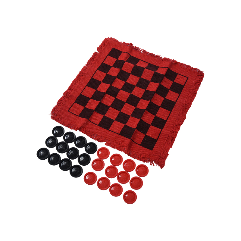 Set Permainan Checkers Klasik dengan Papan Berjumbai