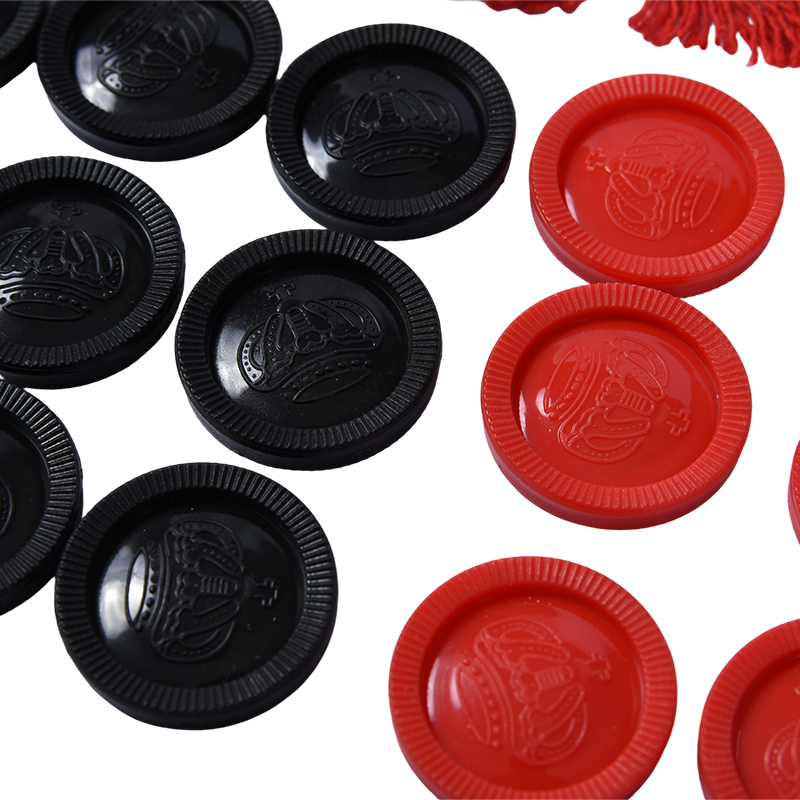 Set Permainan Checkers Klasik dengan Papan Berjumbai