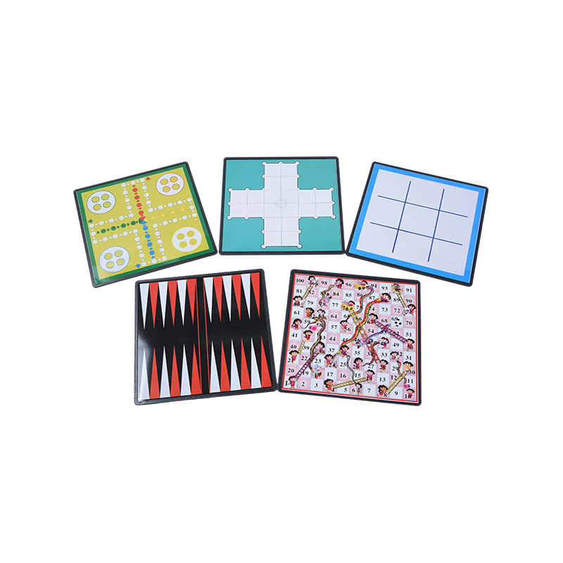 Sarung Timah Logam Set Permainan Papan Magnet 7-dalam-1
