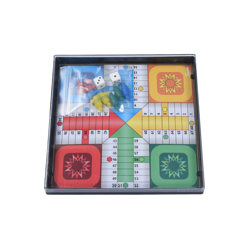 Permainan Ludo Klasik Kotak Akrilik Jelas