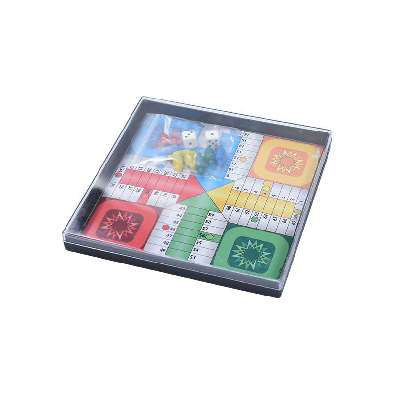 Permainan Ludo Klasik Kotak Akrilik Jelas