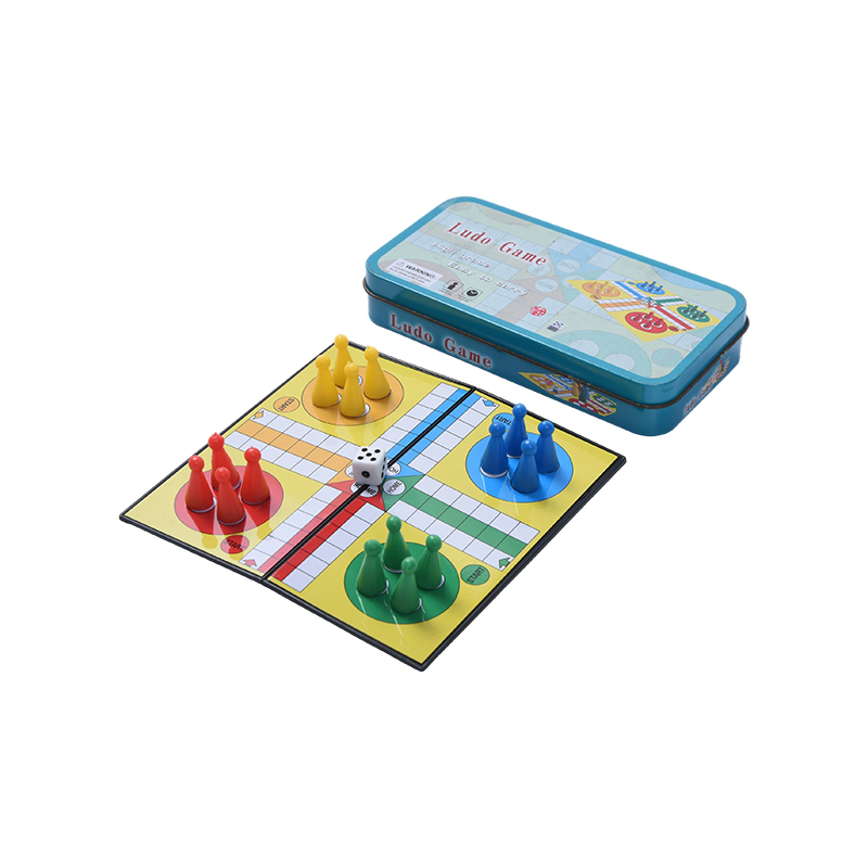 Set Permainan Ludo Mudah Alih Kes Tin Logam
