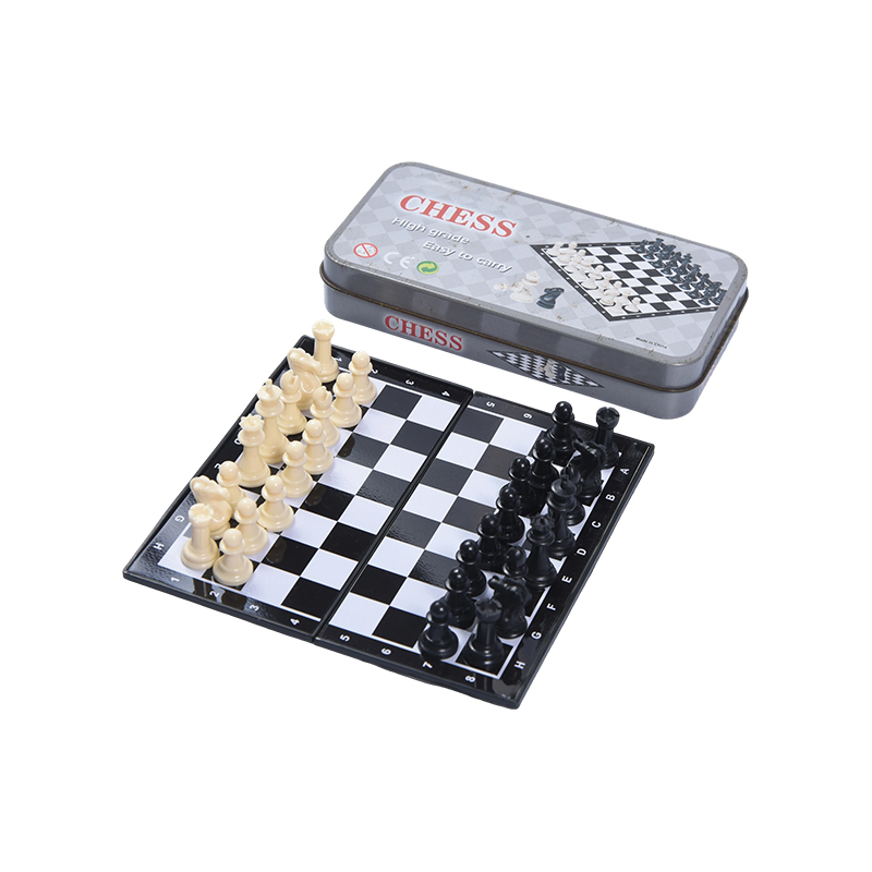 Sarung Timah Logam Set Catur Magnet Mudah Alih