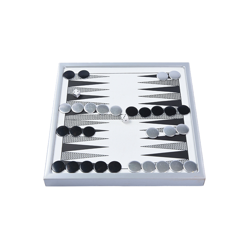 Set Backgammon Aluminium Premium - Edisi Atas Meja Moden