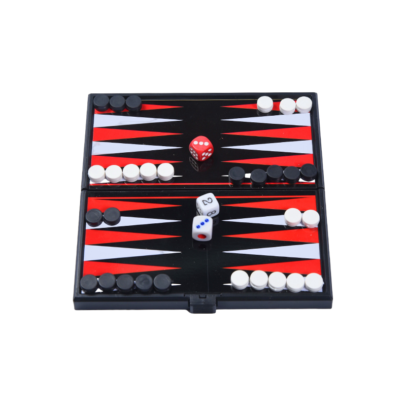 Set Permainan Backgammon Dua Muka Magnet Mudah Alih