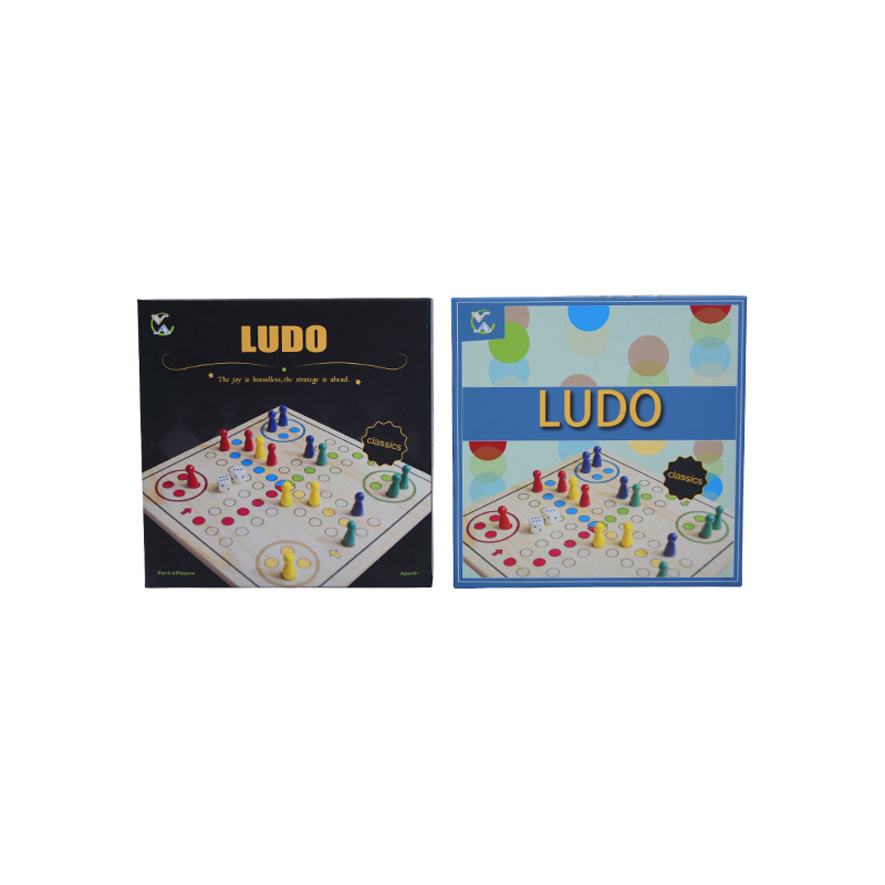Permainan Papan Kayu LUDO Klasik Edisi Hiburan Keluarga