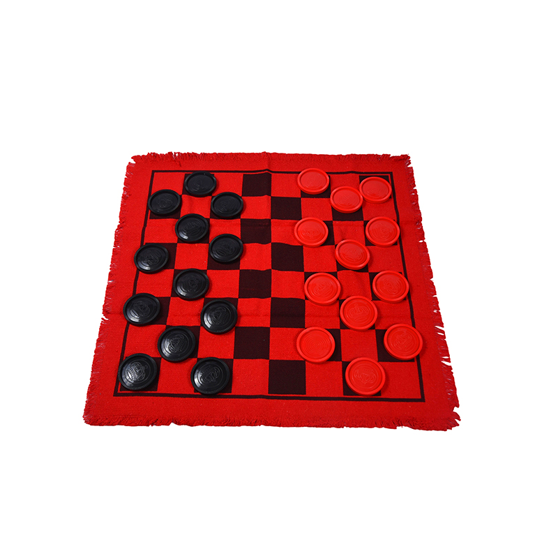 Permainan Checkers Klasik Set Mudah Alih dan Mudah dengan Beg Serut