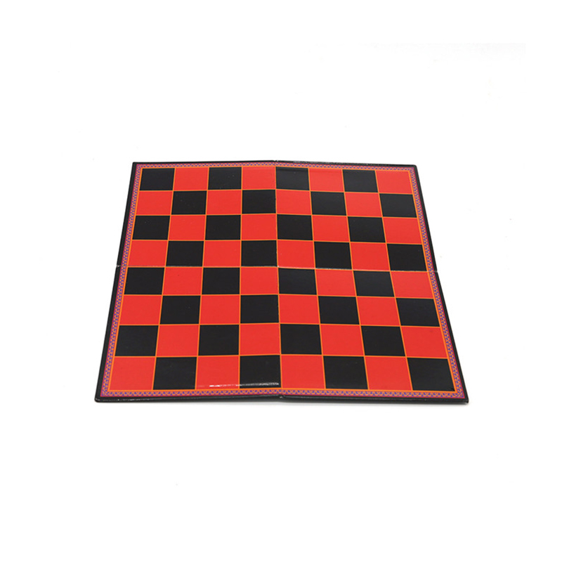 Set dam klasik 2-dalam-1, Catur & Tic-Tac-Toe Tin