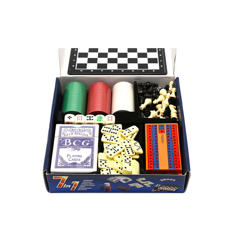 Set Berbilang Permainan Klasik - Kombo Catur, Domino, Poker & Dam