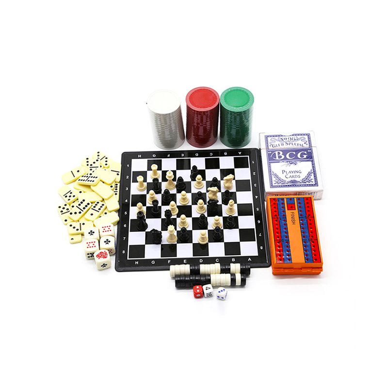 Set Berbilang Permainan Klasik - Kombo Catur, Domino, Poker & Dam