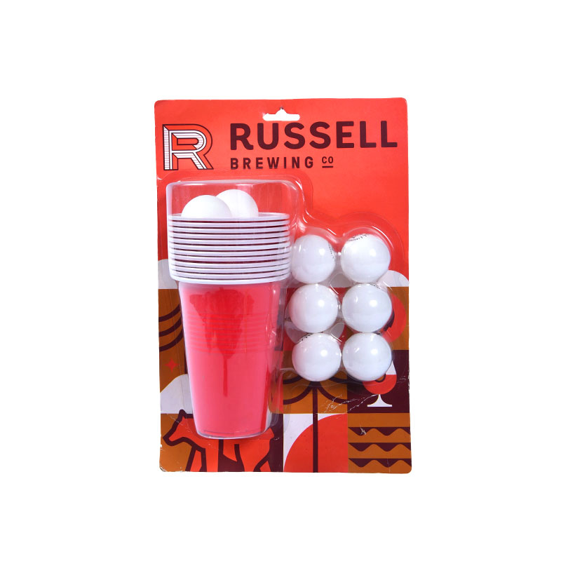Kit Beer Pong Russell Brewing Co. - Termasuk Cawan dan Bebola