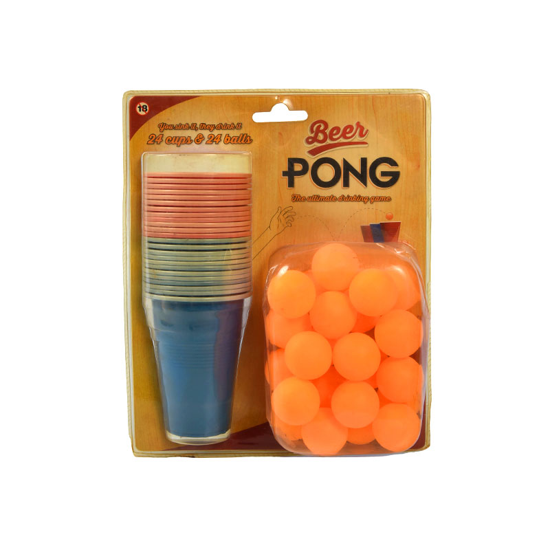 24 Cawan & 24 Bola untuk Set Permainan Beer Pong Seronok Parti Terunggul
