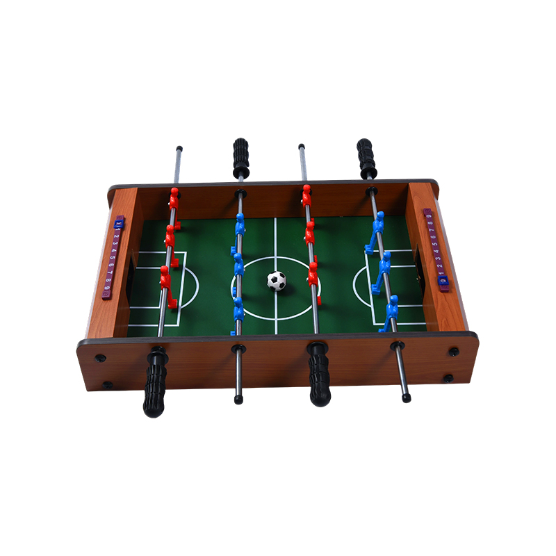 Meja Foosball Kayu Klasik - Permainan Desktop Kompak dengan Pemain Cergas dan Penjejak Skor