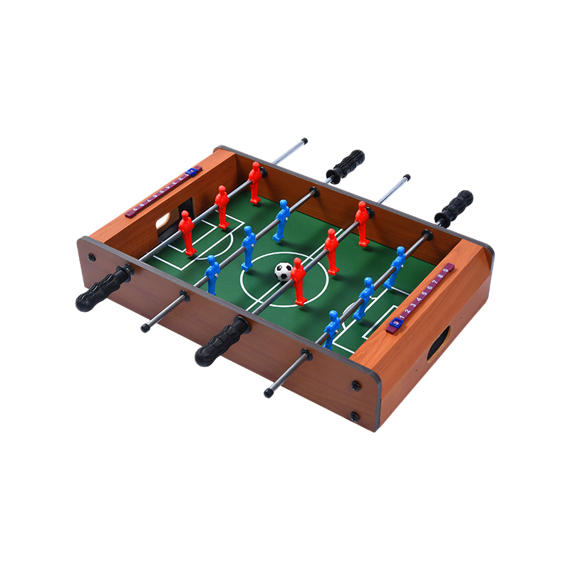 Meja Foosball Kayu Klasik - Permainan Desktop Kompak dengan Pemain Cergas dan Penjejak Skor
