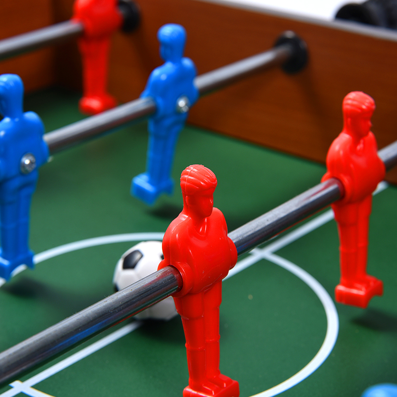 Meja Foosball Kayu Klasik - Permainan Desktop Kompak dengan Pemain Cergas dan Penjejak Skor