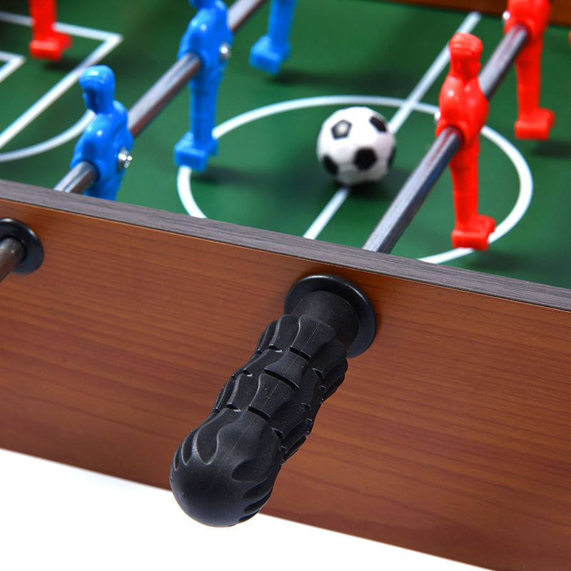 Meja Foosball Kayu Klasik - Permainan Desktop Kompak dengan Pemain Cergas dan Penjejak Skor