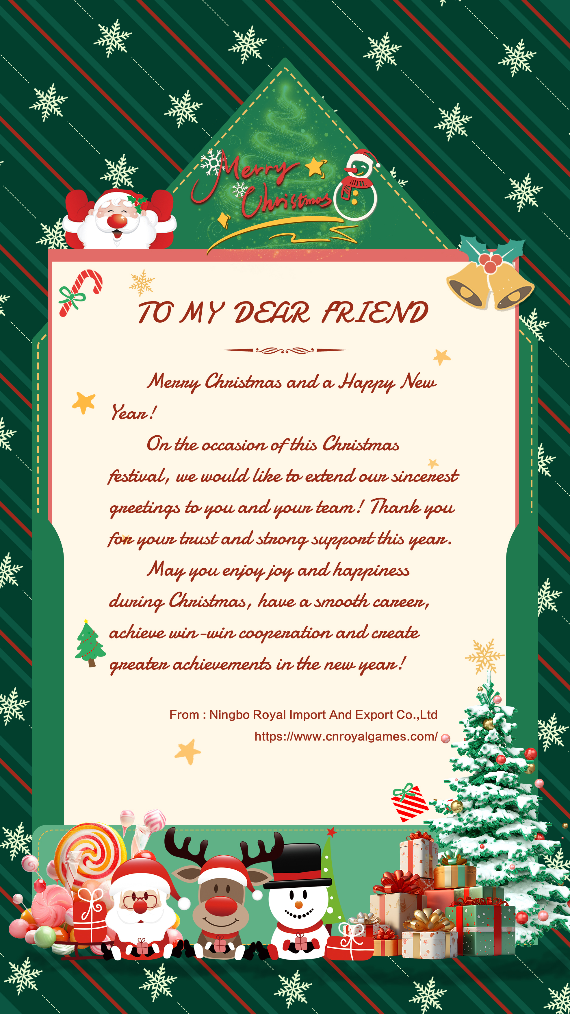 Kepada kawan saya yang dikasihi Selamat Hari Krismas dan Selamat Tahun Baru!